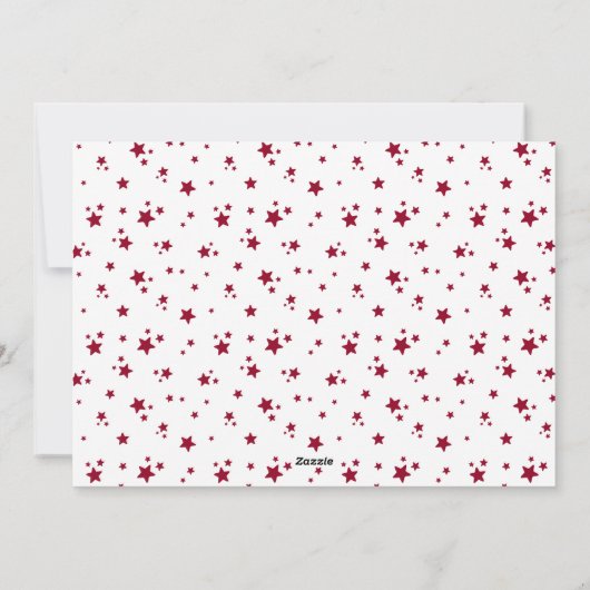 赤い書道メリークリスマスフォトカード シーズンカード (裏面)