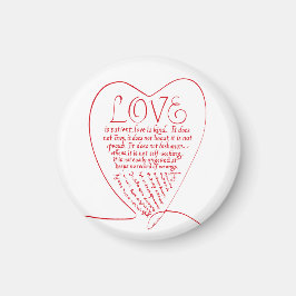 赤い書道1コリント13 4 7聖書聖句 マグネット