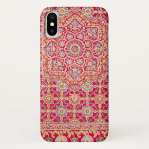 赤い曼荼羅のヴィンテージのインドの芸術Boho iPhone X ケース