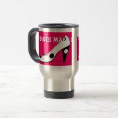 赤い最新のファッションの靴は上がりました トラベルマグ (正面左)