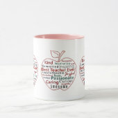 赤い最高のりんご先生の鑑賞品質 マグカップ (中央)