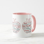 赤い最高のりんご先生の鑑賞品質 マグカップ (正面右)