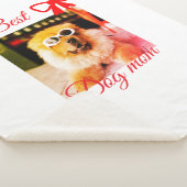 赤い最高の弓犬ママパパ写真犬/ペット名 シェルパブランケット (3/4)