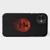赤い月と箒に乗った魔女 Case-Mate iPhoneケース (裏面(横))