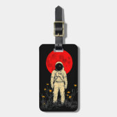 赤い月を仰ぐ宇宙飛行士 ラゲッジタグ (正面縦)