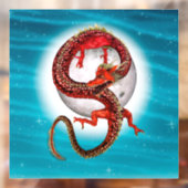 赤い月ドラゴン天空ファンタジーアート ウィンドウサイン (シート2)