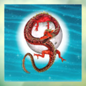 赤い月ドラゴン天空ファンタジーアート ウィンドウサイン (シート3)