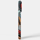 赤い月光の下の木に止まるフクロウ Case-Mate iPhoneケース (裏面 / 右)