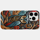 赤い月光の下の木に止まるフクロウ Case-Mate iPhoneケース (裏面 (横))