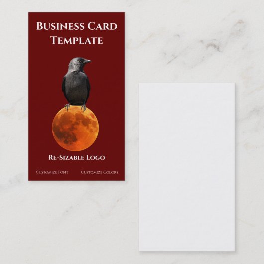 『赤い月』 名刺 (正面/裏面)