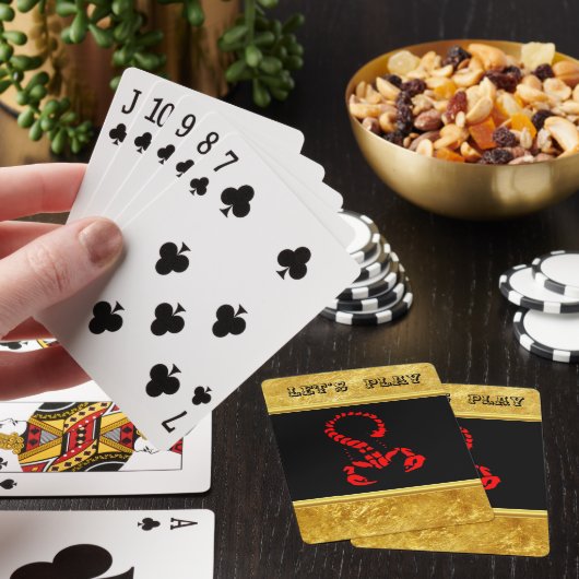 赤い有毒なサソリ非常に毒のある昆虫 トランプ (インサイチュ)