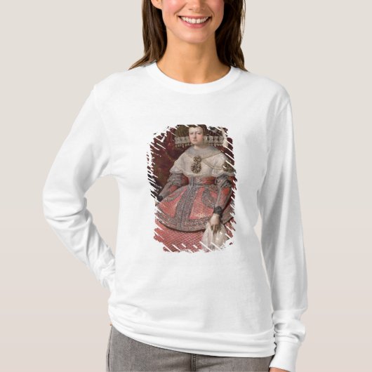 赤い服のスペインのマリアアナ女王 Tシャツ (正面)