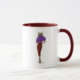 赤い服の猫 マグカップ