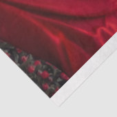 赤い服を着た女性がバラ 薄葉紙 (詳細)