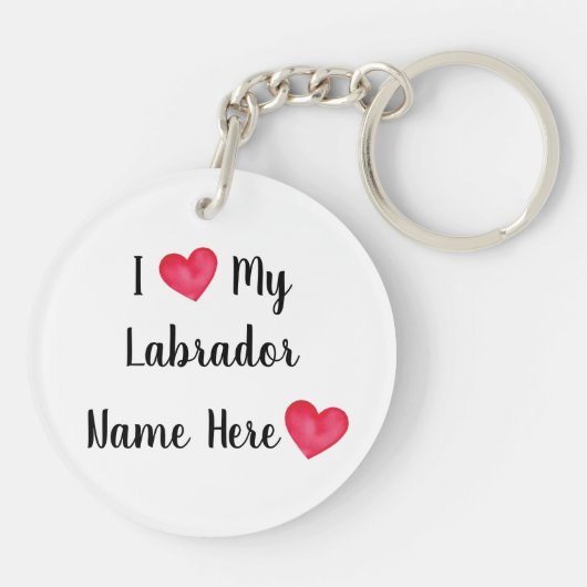 赤い服 – Black Lab キーホルダー (裏面)