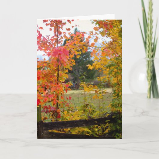 赤い木とのNOTECARD カード (正面)