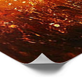 赤い木と優しい秋の鮮やかな風景 ポスター (角)