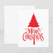 赤い木のクリスマスデザイン (正面/裏面)