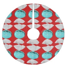 赤い木のスカートに青いキャンディ