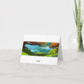 赤い木のメッセージカード カード (裏面)