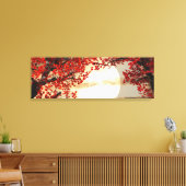 赤い木の下の暖かい夜 – Digital Art キャンバスプリント (インサイチュ (リビング))