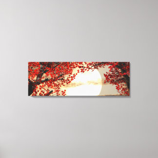 赤い木の下の暖かい夜 – Digital Art キャンバスプリント