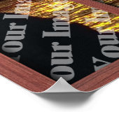 赤い木製の枠で自分の窓を作成する ポスター (角)