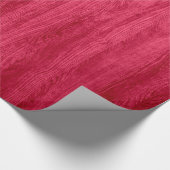 赤い木製の穀物の質 ラッピングペーパー (角)