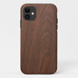 赤い木製の質 iPhone 11 ケース