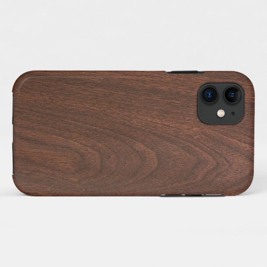 赤い木製の質 Case-Mate iPhoneケース (裏面(横))