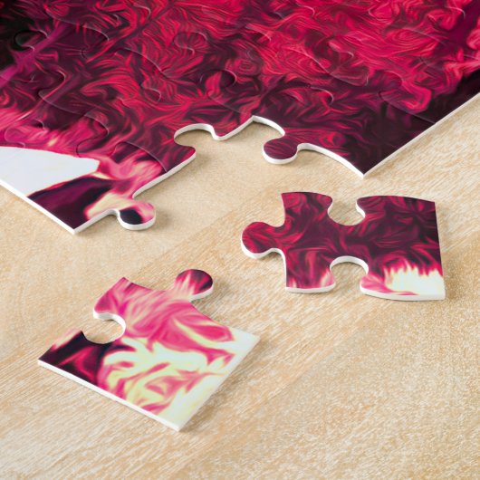 赤い木 ジグソーパズル (側面)