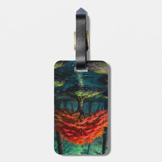 赤い木 ラゲッジタグ (裏面縦)