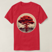 赤い木 Tシャツ (デザイン正面)