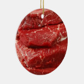 赤い未加工肉 セラミックオーナメント (右)