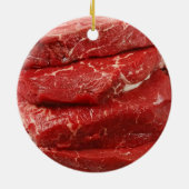 赤い未加工肉 セラミックオーナメント (裏面)