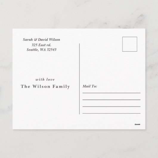 赤い松の果実メリーすべて複数の写真 シーズンポストカード (裏面)