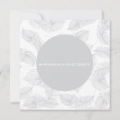 赤い松モダン鳥の結婚式 招待状 (裏面)