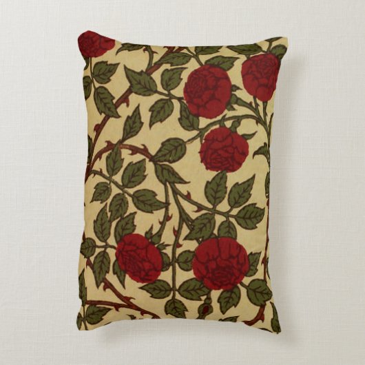 赤い枕は上がりました アクセントクッション (裏面(縦))