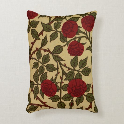 赤い枕は上がりました アクセントクッション (正面(垂直))