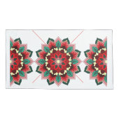 赤い枕カバーのマンダラパターン02 枕カバー (裏面)