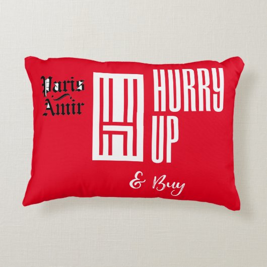 赤い枕2 アクセントクッション (裏面)