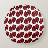 赤い枕、梨の形の装飾用クッション、丸い枕 ラウンドクッション (正面)