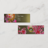 赤い果実が宝石の赤い灰色を渦巻く スキニー名刺 (正面/裏面)