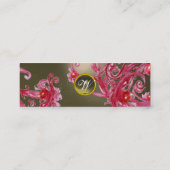 赤い果実が宝石の赤い灰色を渦巻く スキニー名刺 (裏面)