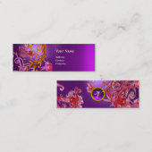 赤い果実が宝石の赤い紫を渦巻く スキニー名刺 (正面/裏面)