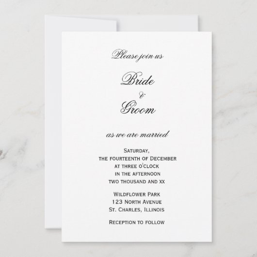 赤い果実とフロストウィンターウェディング招待状 招待状 (裏面)