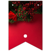 赤い果実とミスタントー、クリスマス バンティングフラッグ (第1の旗)