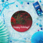 赤い果実とミスタントー、クリスマス ペーパープレート (パーティー)