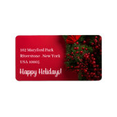 赤い果実とミスタントー、クリスマス ラベル (正面)