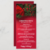 赤い果実とヤドリギ、クリスマスメニュー メニュー (正面/裏面)
